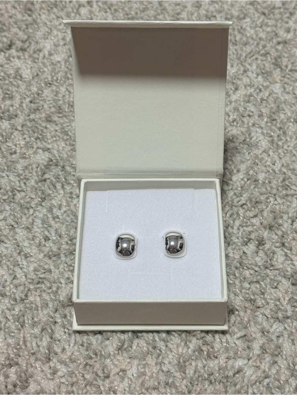 NWT Heaven Mayhem Ky Hoop Earrings in Silver - Picture 4 of 8